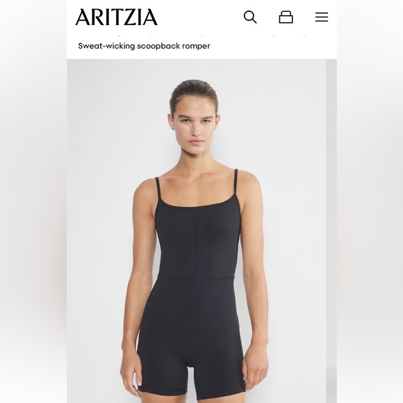Aritzia Pants - Aritzia Black LIFE Divinity 7” Romper